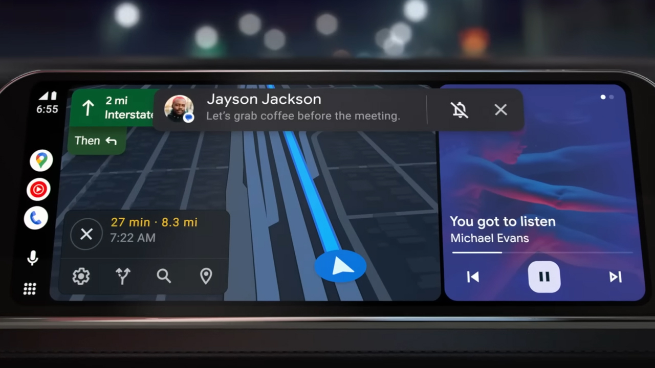 Android Auto während der Nutzung