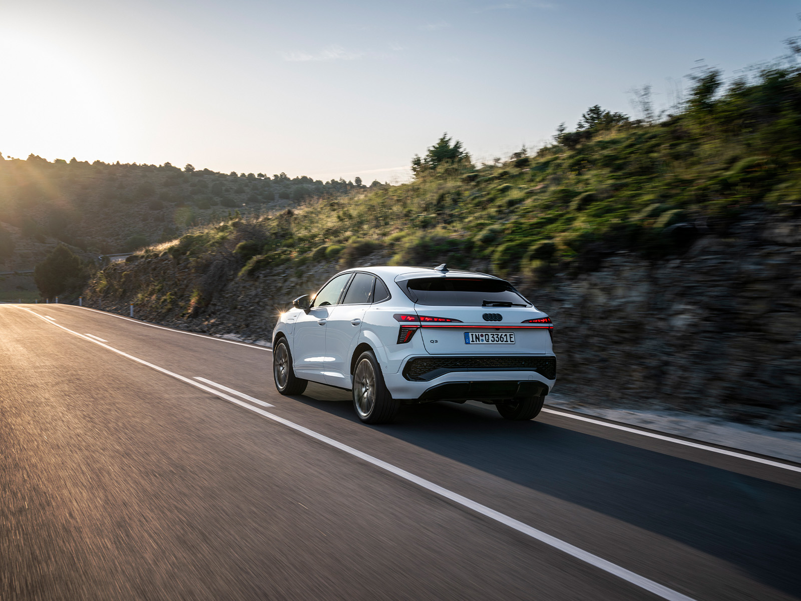 Audi Q3 SPortback Vorstellung dynamisch Heckansicht