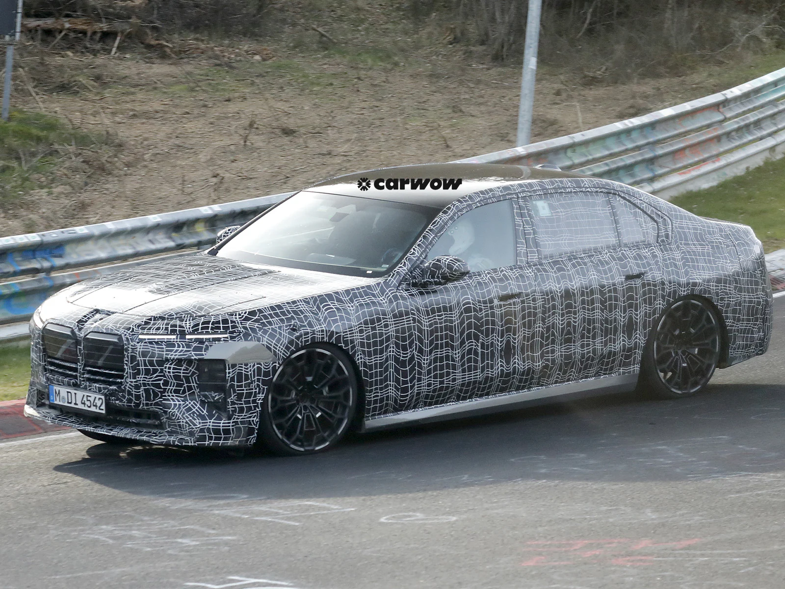 BMW 7er Facelift 2026 Testfahrt Seitenansicht