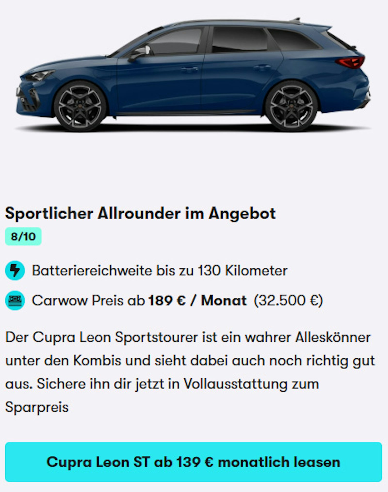 Cupra Leon ST Leasing Angebot November 2025