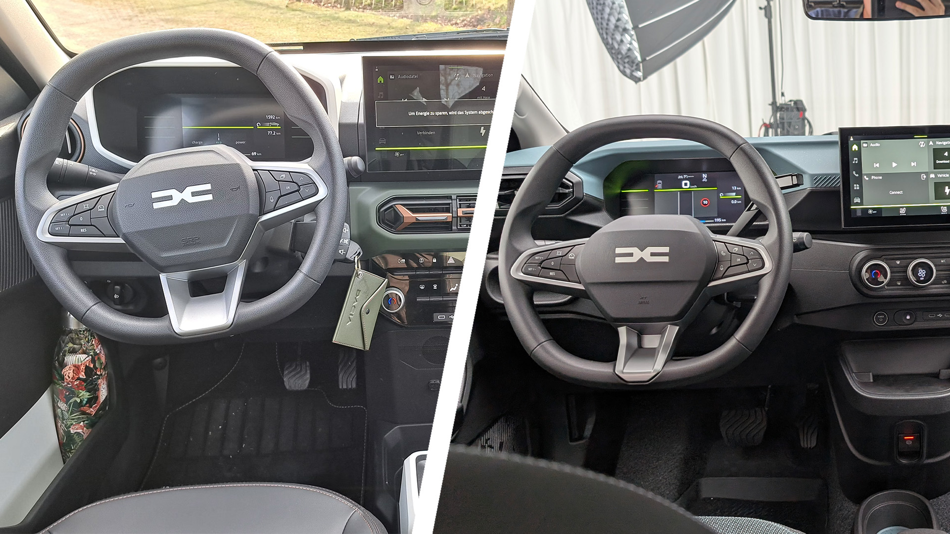 Dacia Spring alt vs Neu 2026 Cockpitvergleich