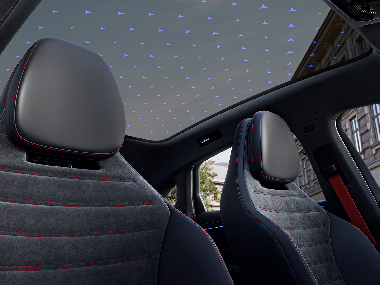 Mercedes C Klasse elektrisch Sternenhimmel