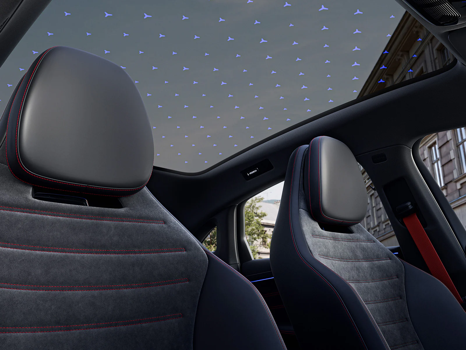 Mercedes C Klasse elektrisch Sternenhimmel