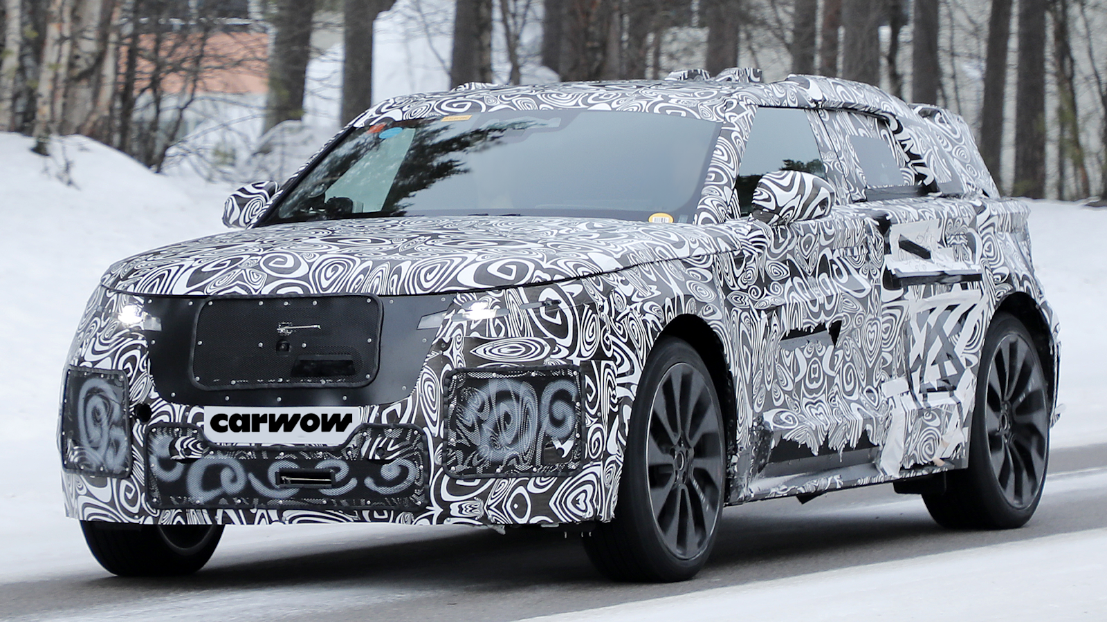 New Range Rover Velar EV front quarter