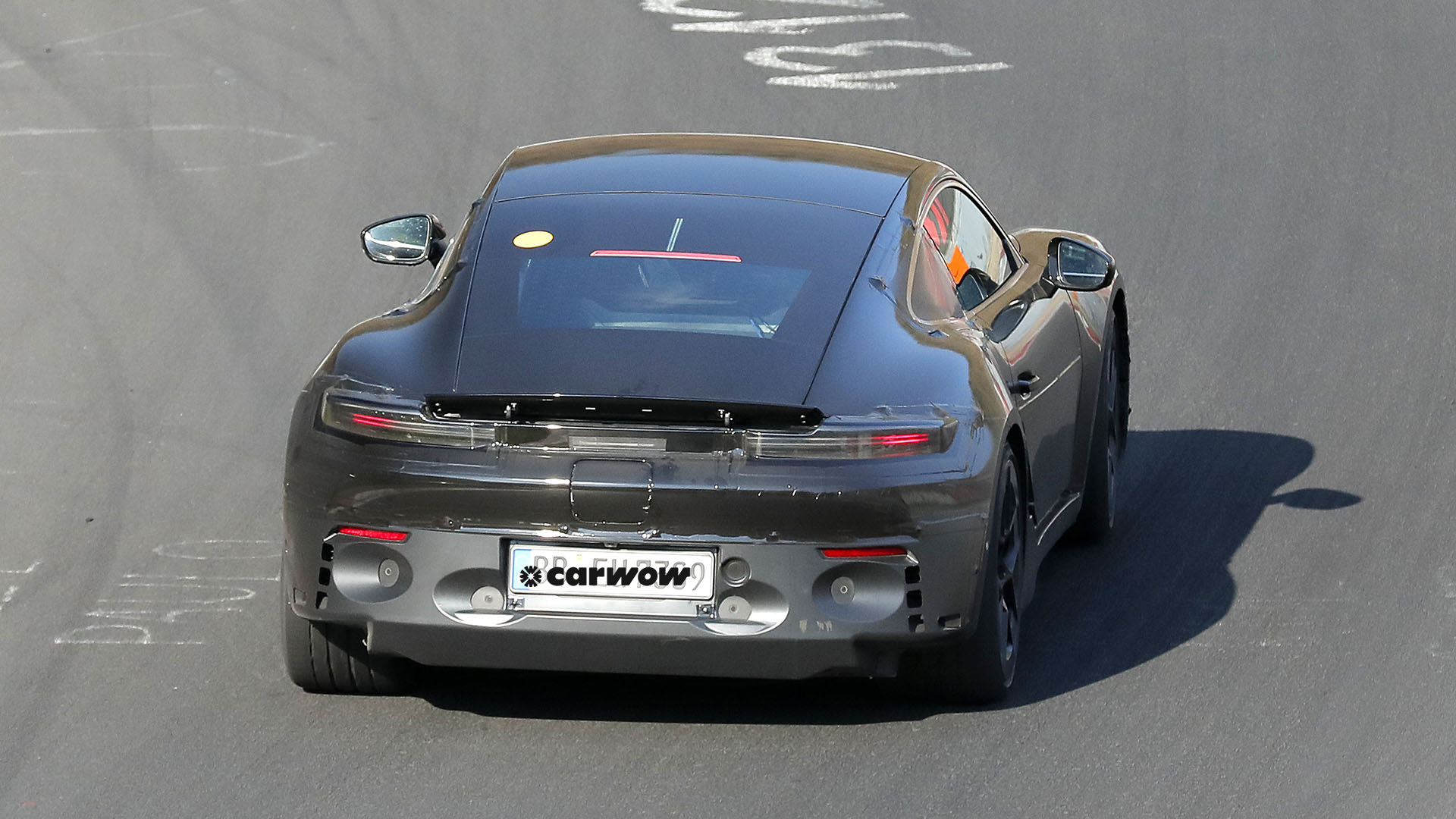 Porsche 718 Cayman Electric on test drive 2025 rear view