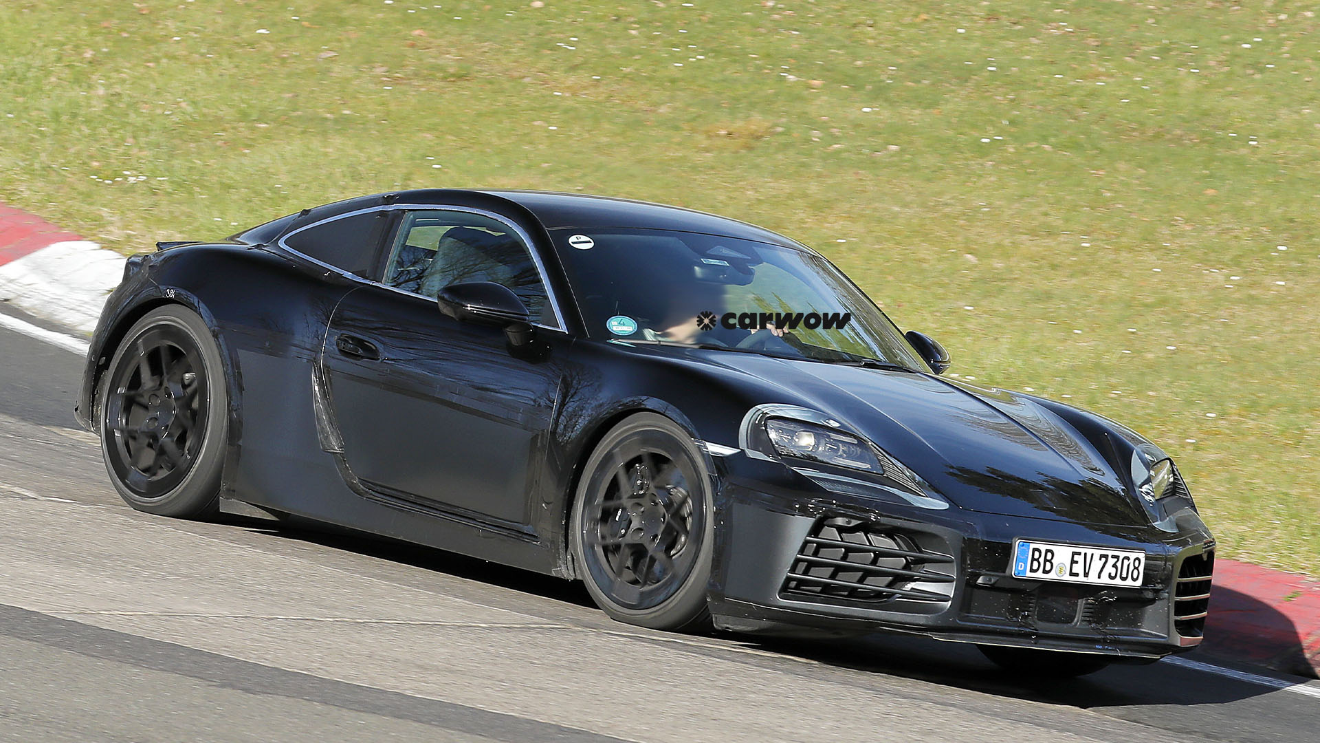 Porsche 718 Cayman Electric on test drive in 2025 dynamic