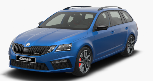 Race blue skoda