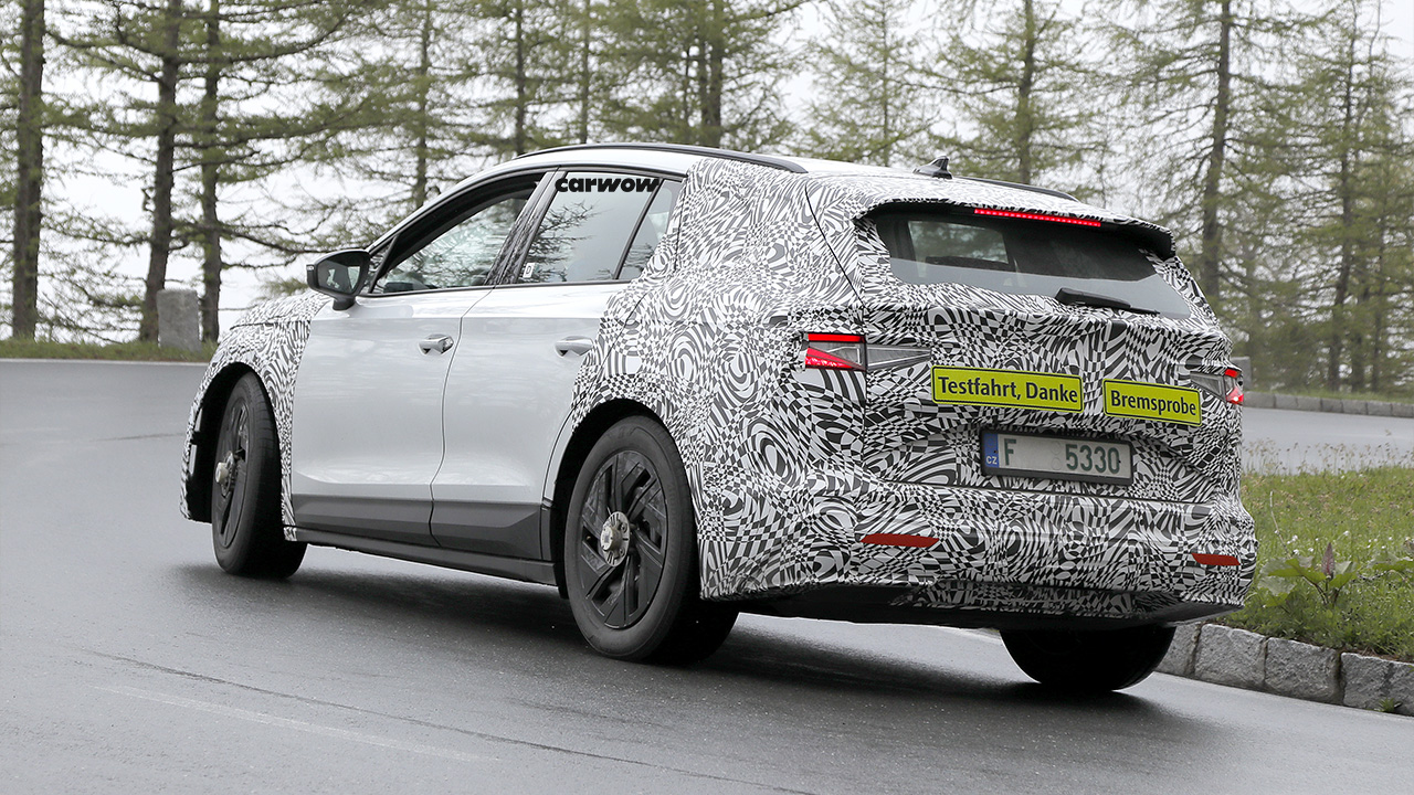 Skoday Enyaq Facelift 2025 Side Rear View