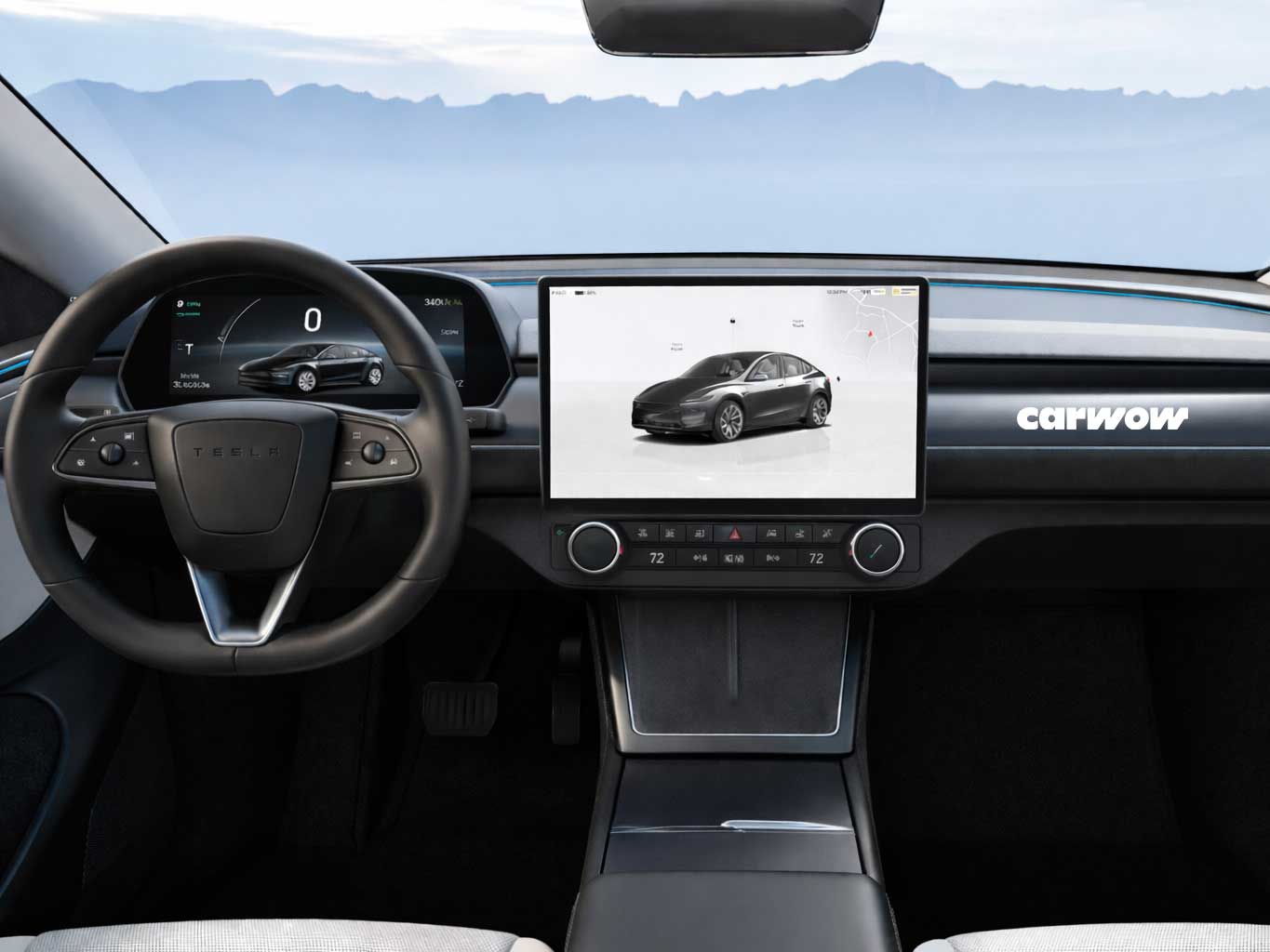 Tesla-Innenraum-Render