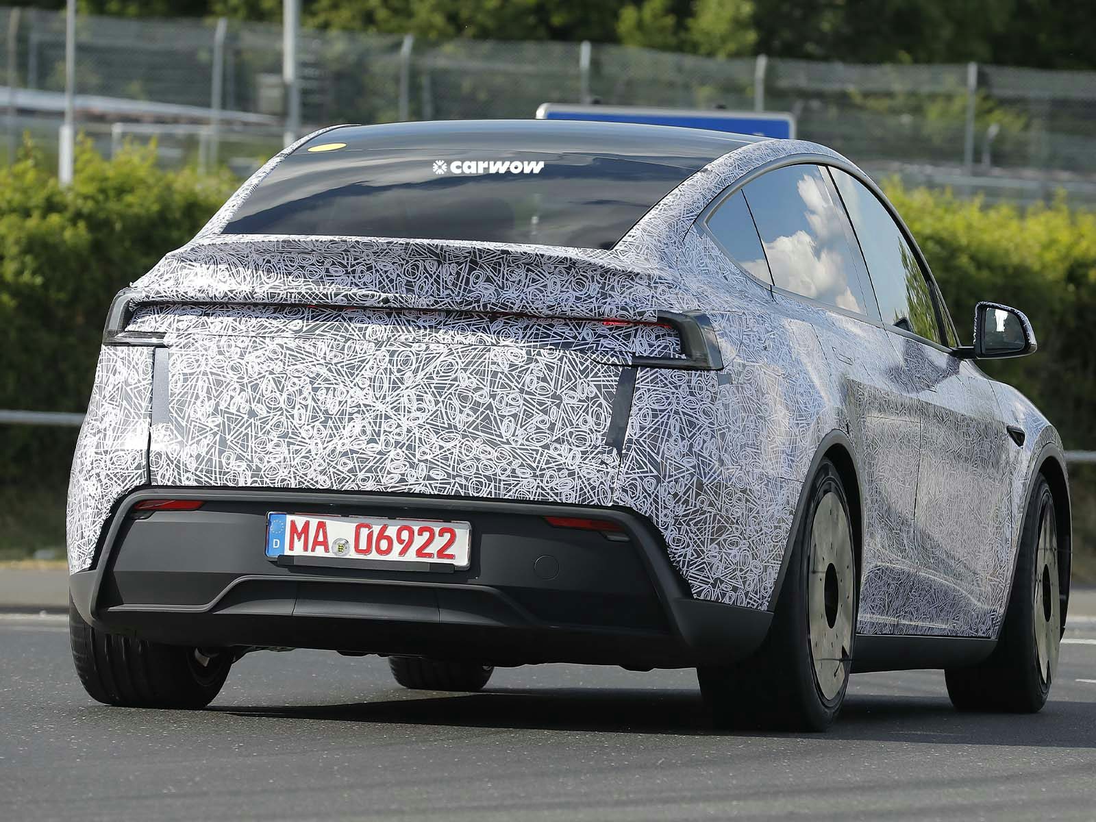 Tesla Model Y Performance Test Drive 2025 Rear View