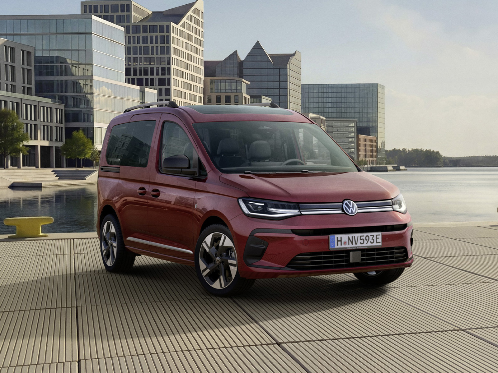 VW Caddy Facelift 2026 Erste Bilder Rot