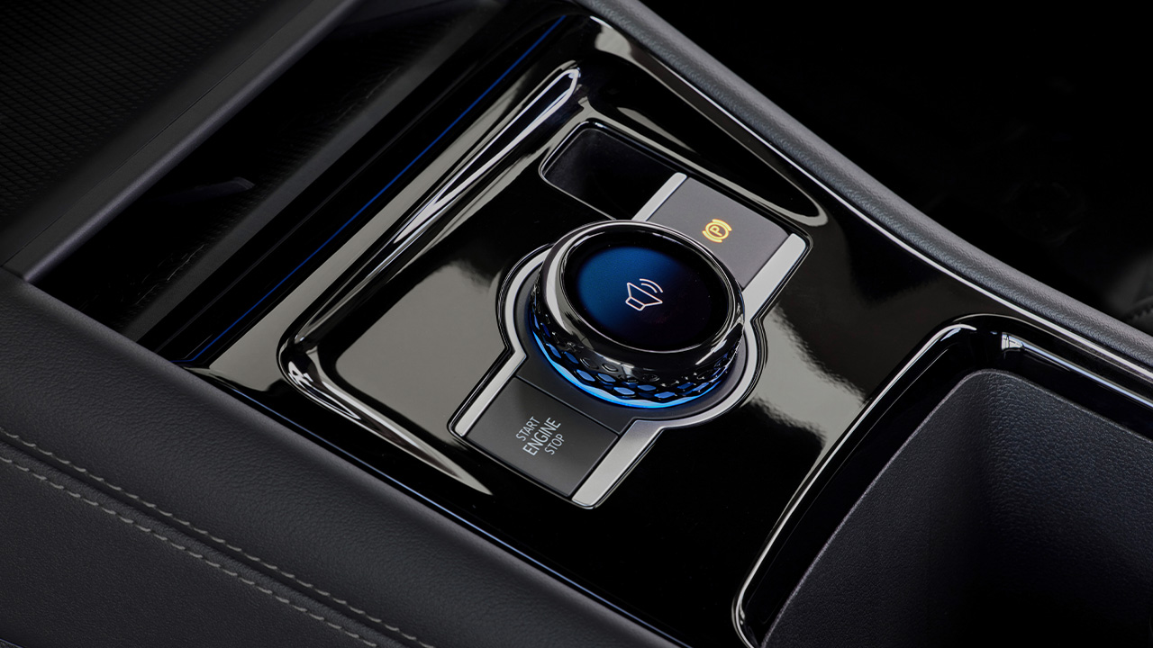 VW Tayron zentraler Knopf in der Mittelkonsole