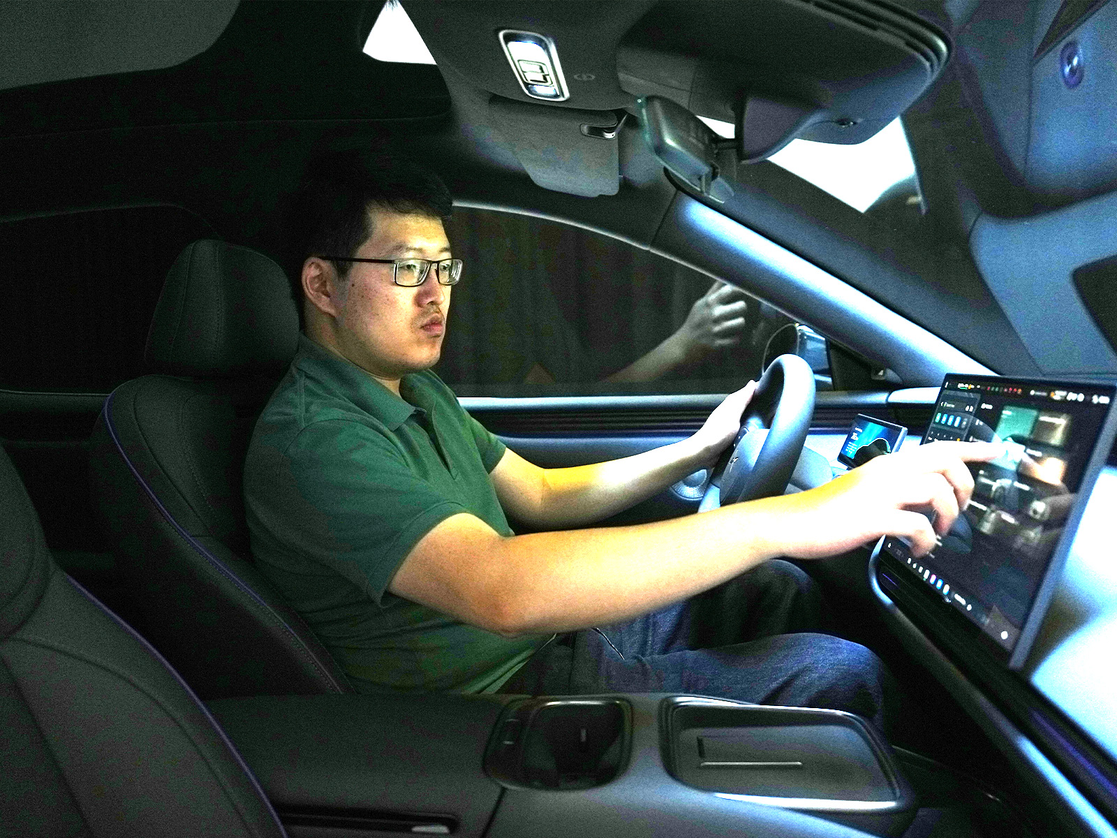 Xpeng L03 vor Ort Infotainment