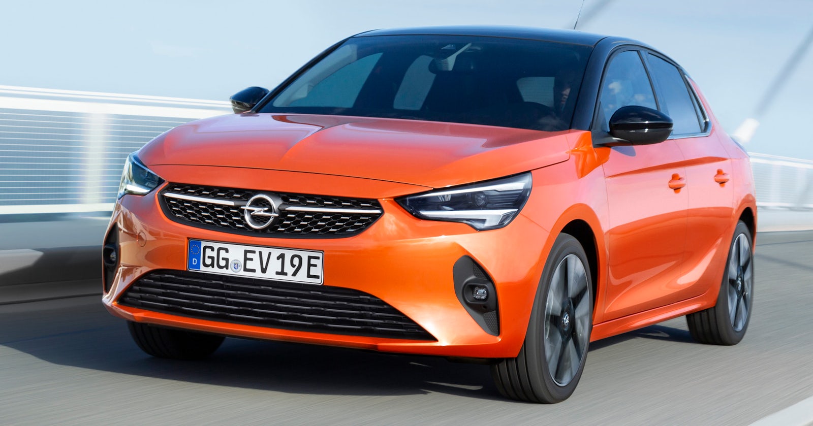 opel corsa-e orange 2019 vorne